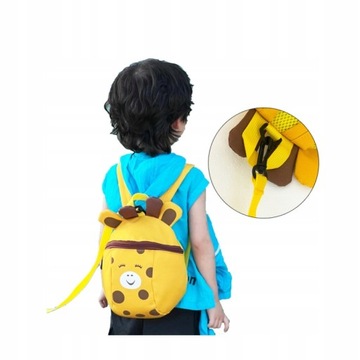 Детский рюкзак для малышей + желтый поводок