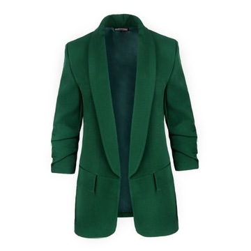 Жіночий піджак пальто драпіровані рукава B. зелений