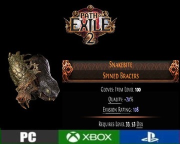 Path of Exile 2 Snakebite Spined Bracers PC / PS5 / Xbox EARLY ACCESS