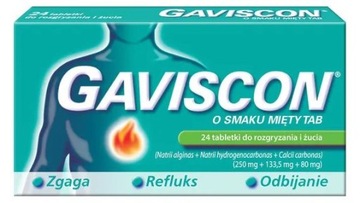 Gaviscon со вкусом мяты 24 таблетки для жевания