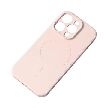 Силіконовий чохол з MagSafe для iPhone 15 плюс силіконовий чохол кремовий