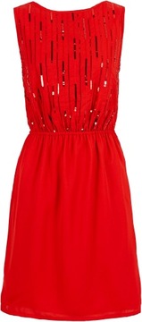 Платье красное с блестками 42