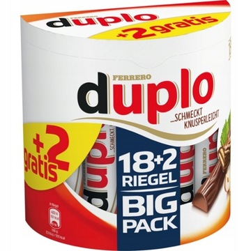 FERRERO DUPLO ШОКОЛАДНЫЕ БАТОНЧИКИ 20 ШТУК 364 Г