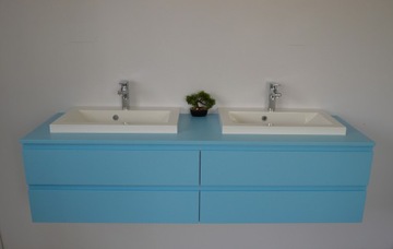 Шкаф для ванной комнаты Baby Blue 161cm + раковина