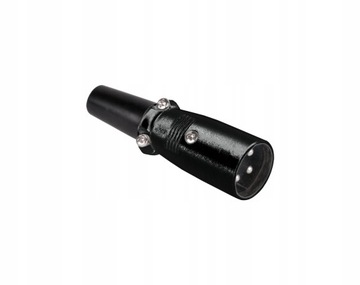 Роз'єм для мікрофона XLR 3 PIN Чоловічий Чорний для кабелю