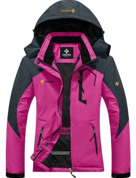 GEMYSE Women'S Waterproof Ski Snow Jacket Winter Windproof, Rose GrayL