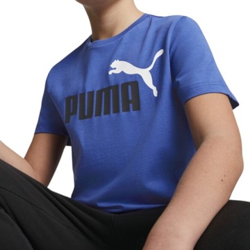 Футболка для хлопчиків Puma бавовняна синя футболка з коротким рукавом R. 164cm