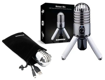 SAMSON Meteor Mic USB конденсаторный микрофон 16 бит 44,1 кГц + кабель и чехол