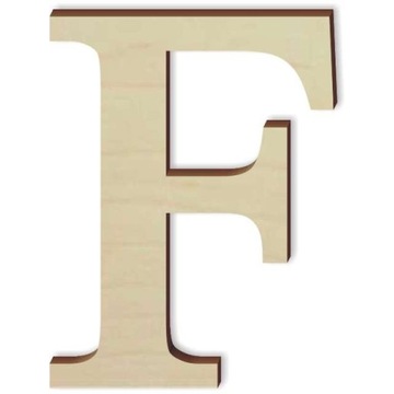 деревянная буква F, р.M 10 cm Times надпись слово