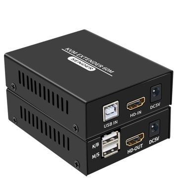 XYKJOBC KVM удлинитель по Cat5e Cat6 1080p HDMI USB KVM, 60M поврежден