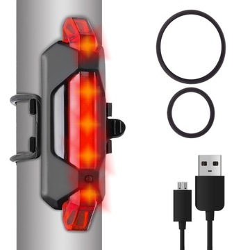Велосипедный фонарь задний велосипедный задний светодиодный USB-кабель