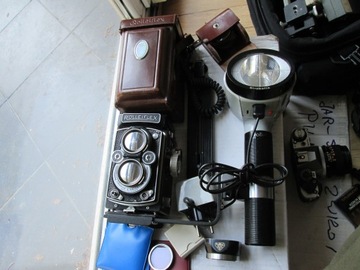 Камера Rolleiflex Automatic + Tessar 3,5 / 75 с лампой и приборами