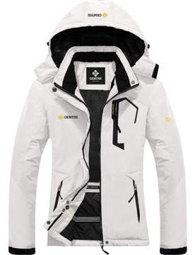 GEMYSE Women'S Waterproof Ski Snow Jacket Winter Windproof, WhiteL