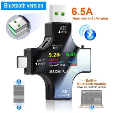 USB DC Type-C тестер PD цифровий вольтметр амперметр монітор напруги і p
