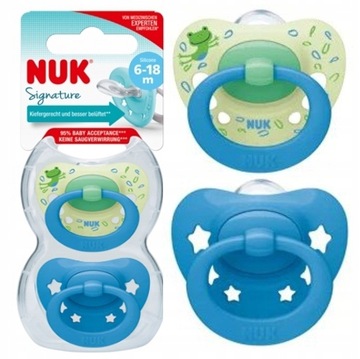 Силиконовая соска NUK CLASSIC SIGNATURE 6 - 18M 2x