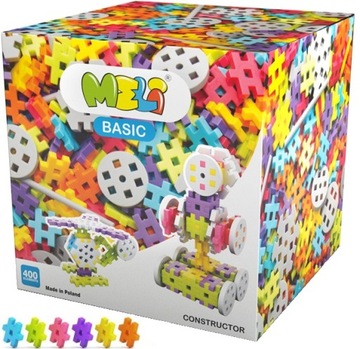 Будівельні блоки вафлі MELI Basic Constructor 400 елементів