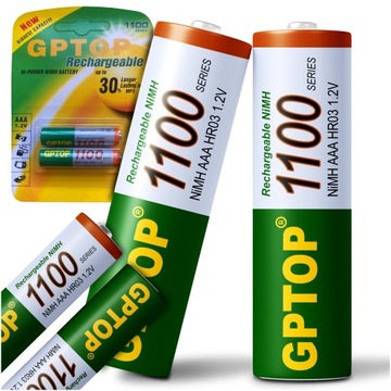 2X аккумуляторная батарея AAA 1,2 V никель-металл-гидридный NiMH 1070MAH