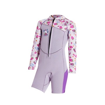 2,5 мм неопреновый детский гидрокостюм, термо-сохраняющий тепло, купальники для дайвинга, длинный, розовый, XL