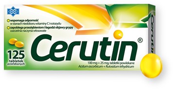 Церутин, 100 мг + 25 мг, Таблетки, вкриті оболонкою, 125 шт.