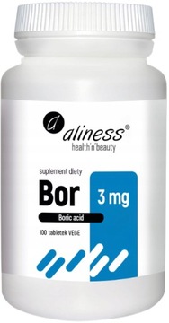 ALINESS BOR 3MG борная кислота натуральная 100 табл. Остеопороз воспаление