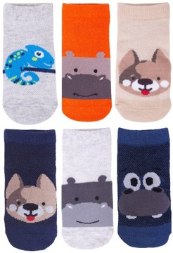 Хлопковые ажурные летние носки для мальчиков, 6 шт. В упаковке, YOCLUB 27-30
