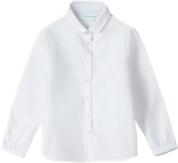 Классическая белая рубашка для девочек 116