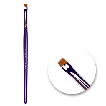Кисть Synthetic # 16 CREATOR для бровей плоская прямая фиолетовая ручка