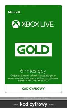 Xbox Live Gold / Xbox Game Pass Core на 6 місяців