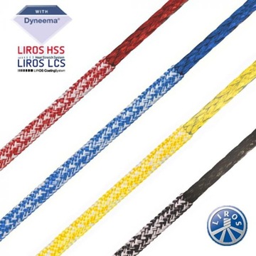 Веревка DYNEEMA-LIROS-Magic Pro-FI 3mm Wave WHITE-RED / Red