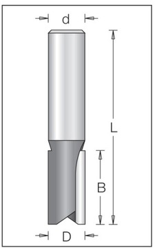 Дятел прямой резак D 6,3 мм d = 8 мм T07105