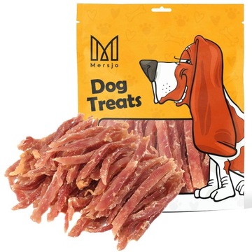 Ласощі для собак-м'які Качині смужки без зерна MERSJO 500 г