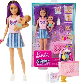 Кукла Барби Шкипер Babysitters няня + детские аксессуары HJY34 AR5095