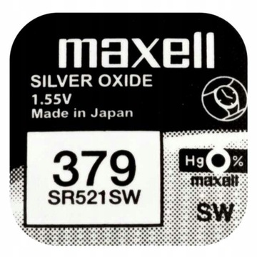 Срібний акумулятор 379 Sr521sw Maxell 1 шт