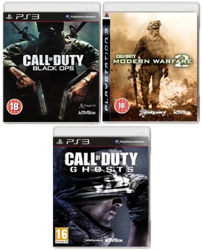 Call of Duty Black Ops / Modern Warfare 2 / Ghosts PS3 3-ігри