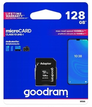 КАРТА ПАМЯТИ GOODRAM 128 ГБ MICRO SD XC CLASS 10