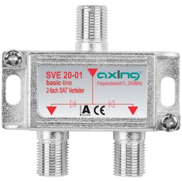 Сплиттер сигнала RTV-SAT AXING SVE 20-01 1-EC, 2-OJ 5-2400 MHz