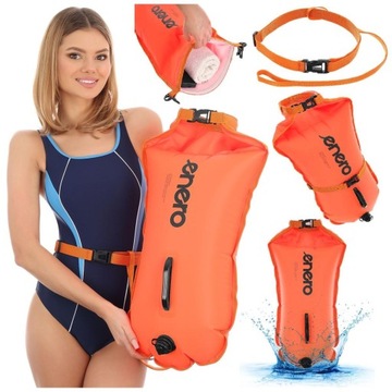 Надувной буй безопасности для плавания 2в1 сухой карман 18л ENERO