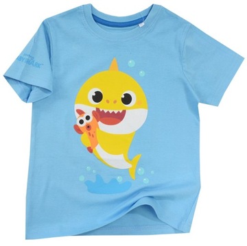 BABY SHARK блузка футболка хлопок короткий рукав мальчик синий 104 R803E