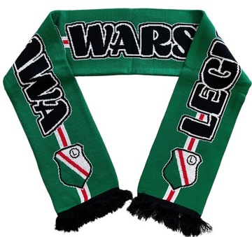 Legia Warszawa шарф-пальто-полосатый-зеленый