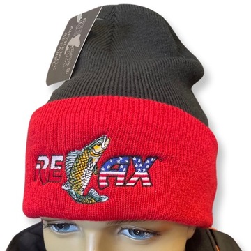RELAX ЗИМОВА ШАПКА ДЛЯ РИБОЛОВЛІ HAT-BLACK / RED
