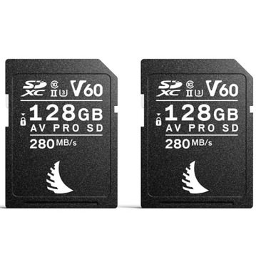 Набор из 2 карт памяти AngelBird AV PRO SD MK2 128GB V60 Nikon