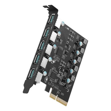 USB-адаптер PCIe 5-портовый 3xusb 3.2 20gbps для настольного компьютера