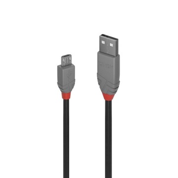 Лінді 36735 кабель USB 2.0 A-Micro B Anthra Line-5м