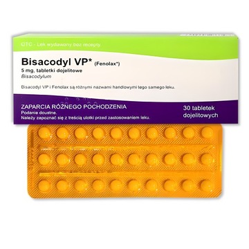 Бисакодил VP (Фенолакс) 5 мг, 30 Импорт энтеральных таблеток