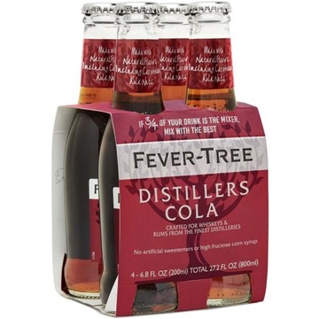 FEVER TREE Tonic Distillers Cola 200ml x 4pcs