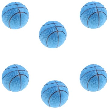 6 Mini Soild Basketball Bouncy Ball 2.5