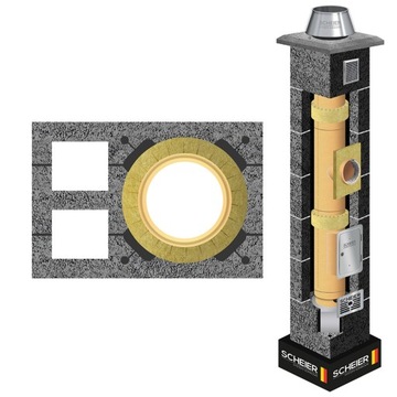 System kominowy Scheier 6m fi 180 ceramiczny komin