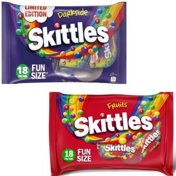 Набор Skittles мини красочные Draze конфеты фрукты и Darkside 36pcs 2x324g