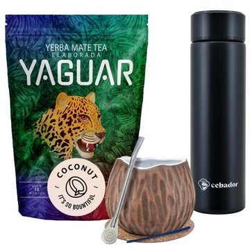 Набор Yerba Mate Yaguar Coconut 500 г Тыква термос