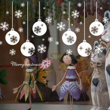 Креативная рождественская серия из ПВХ, домашняя настенная витрина, украшение